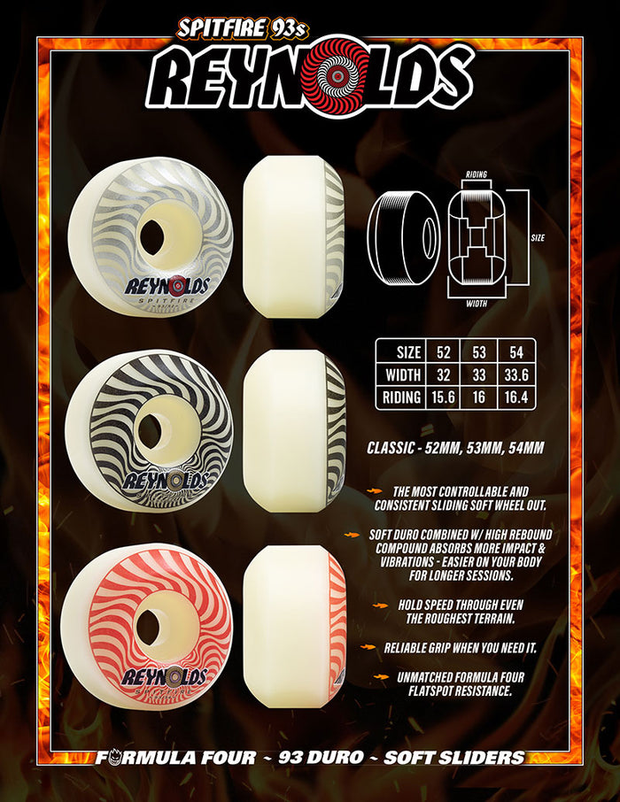 F4 REYNOLDS SOFT SLIDERS CLASSIC - 52mm 93DU