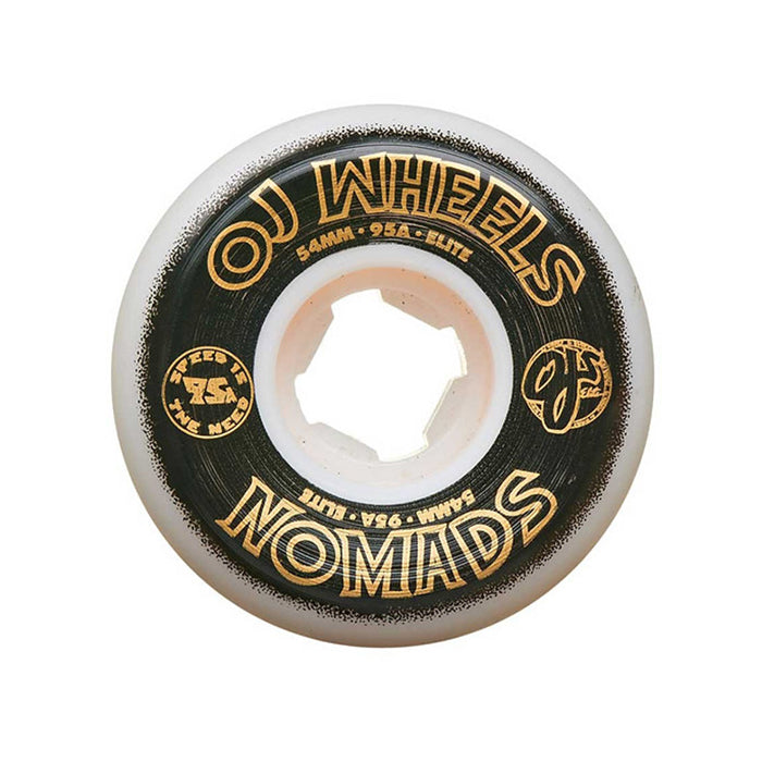 OJ WHEELS(オージェイ ウィール)| ELITE NOMADS / WHITE - 53MM / 54MM 95A | スノーボード・スケートボードのTACTICS JAPAN