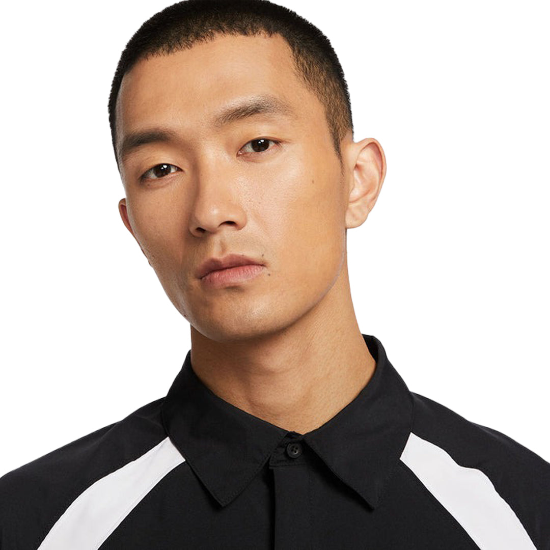 NIKE SB(ナイキ スケートボーディング)| NIKE SB DRI-FIT WOVEN SHORT-SLEEVE BOWLER SHIRT / BLACK | スノーボード・スケートボードのTACTICS JAPAN