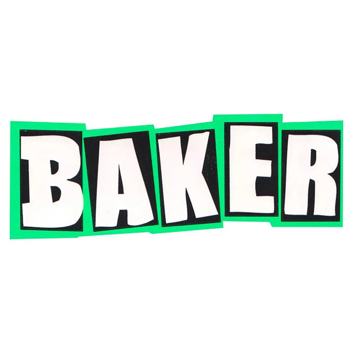 BAKER SKATEBOARDS(ベイカー スケートボード)| BRAND LOGO NEON STICKER / GREEN | スノーボード・スケートボードのTACTICS JAPAN