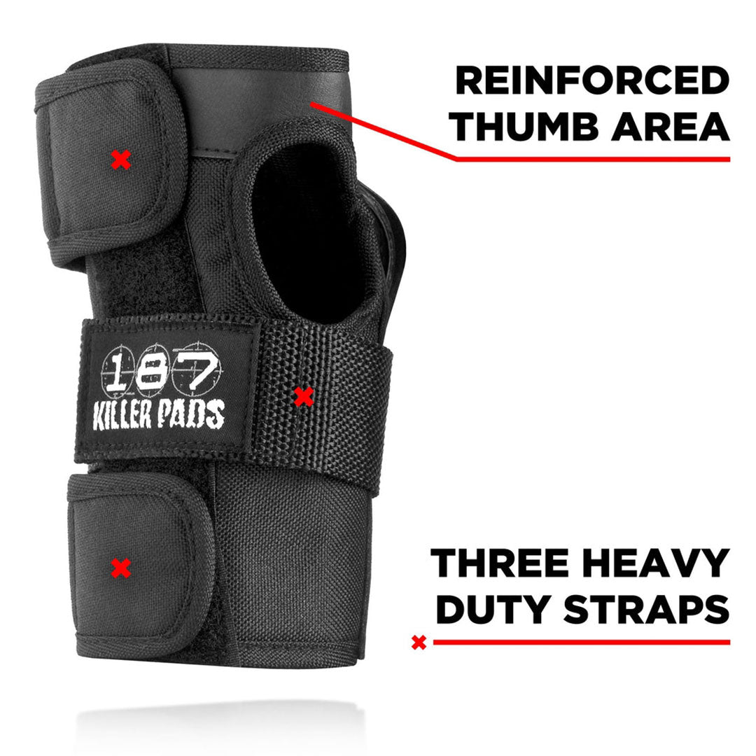 187 KILLER PAD(187 キラーパッド)| ADLUT WRIST GUARD / BLACK | スノーボード・スケートボードのTACTICS JAPAN