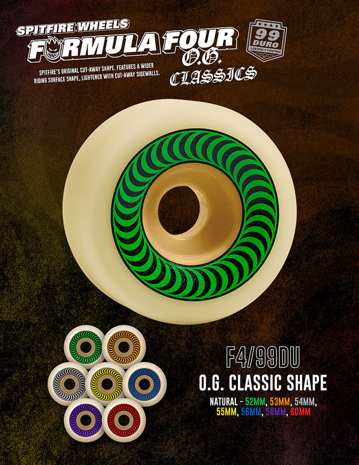 SPITFIRE WHEELS(スピットファイア ウィール) | F4/99DU O.G. CLASSIC SHAPE - 99DU | スノーボード・スケートボードのTACTICS JAPAN