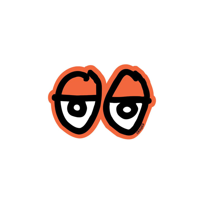 KROOKED (クルキッド) | KR EYES DI-CUT STICKER - S / ORANGE | スノーボード・スケートボードのTACTICS JAPAN