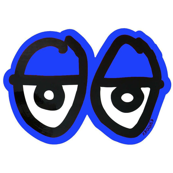 KROOKED (クルキッド) | KR EYES DI-CUT STICKER - M / BLUE | スノーボード・スケートボードのTACTICS JAPAN