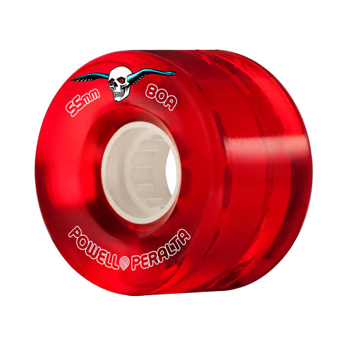 POWELL PERALTA | CLEAR CRUISER / RED - 55MM 80A | TACTICS JAPAN