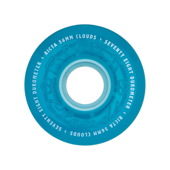 RICTA WHEELS(リクタ ウィール)| CLOUDS / TRANS BLUE - 56MM 78A | スノーボード・スケートボードのTACTICS JAPAN