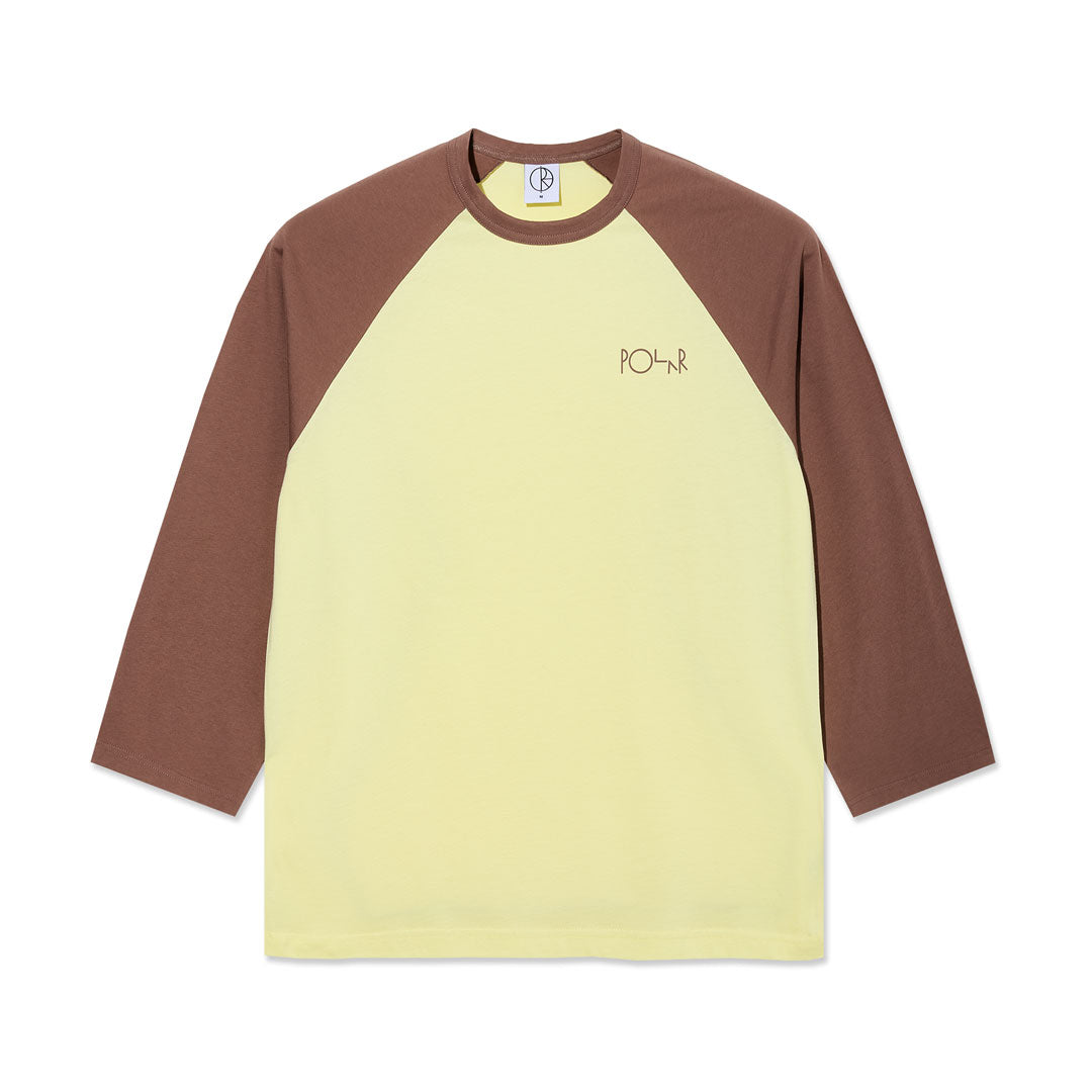 POLAR SKATE CO.(ポーラー スケート カンパニー)| 3/4 SLEEVE TEE / CINNAMON/LIGHT YELLOW | スノーボード・スケートボードのTACTICS JAPAN
