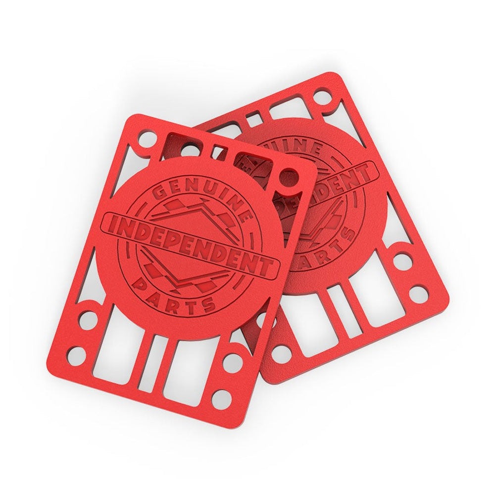 INDEPENDENT TRUCKS(インディペンデント)| スケートボード パッド | RISER PADS 1/8 RED | スノーボード・スケートボードのTACTICS JAPAN
