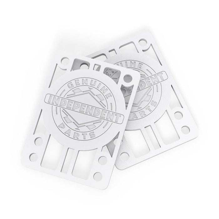 INDEPENDENT TRUCKS(インディペンデント)| スケートボード パッド | RISER PADS 1/8 WHT | スノーボード・スケートボードのTACTICS JAPAN