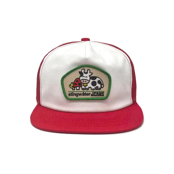STINGWATER JEANS HAT / WHITE RED