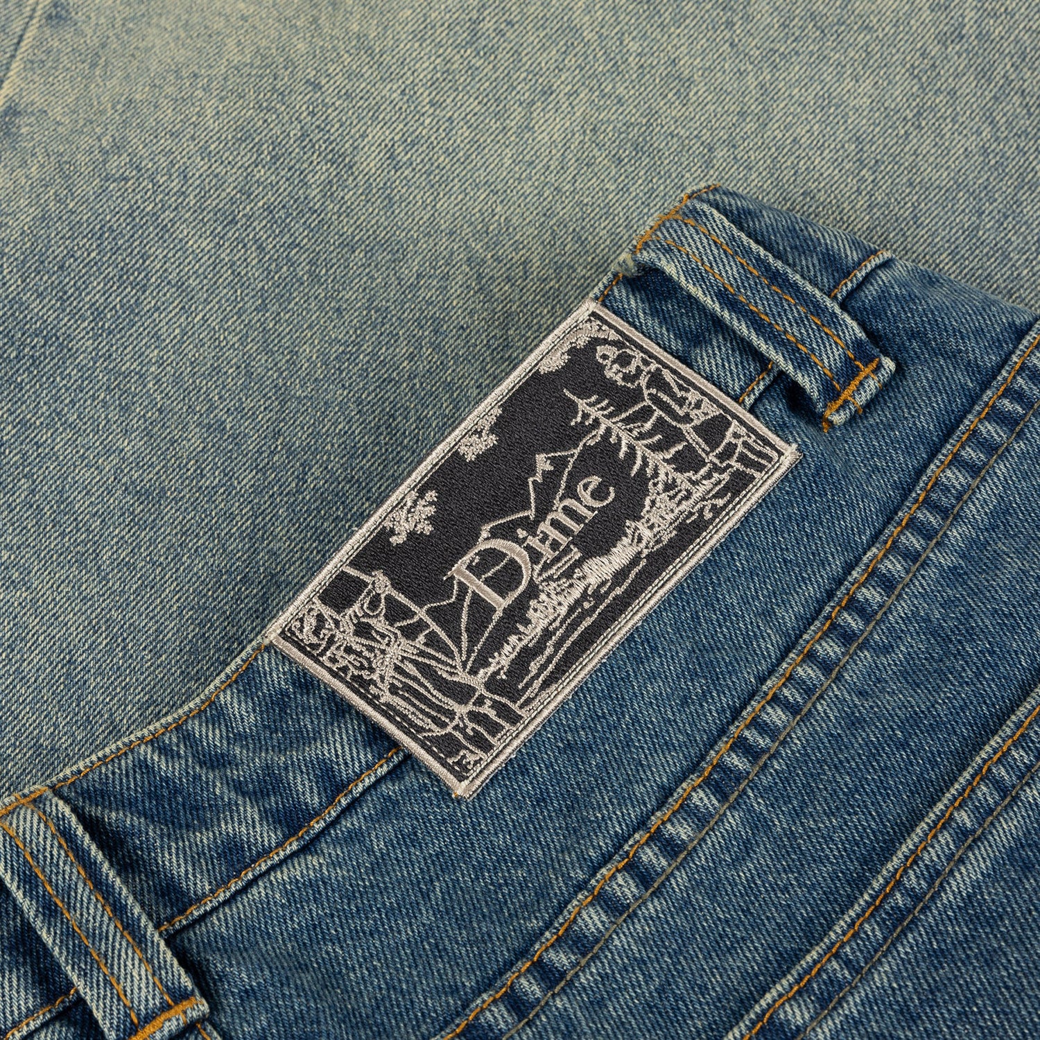 CLASSIC BAGGY DENIM PANTS / DIPPED SANDBLASTED INDIGO