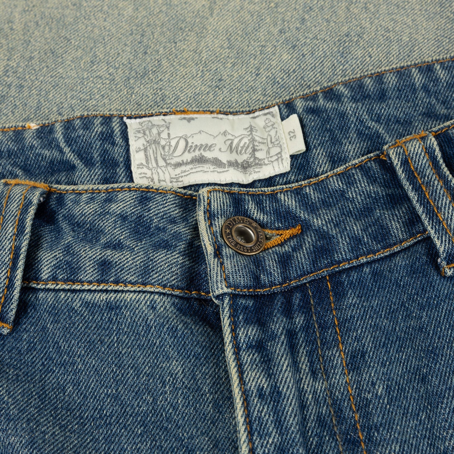 CLASSIC BAGGY DENIM PANTS / DIPPED SANDBLASTED INDIGO