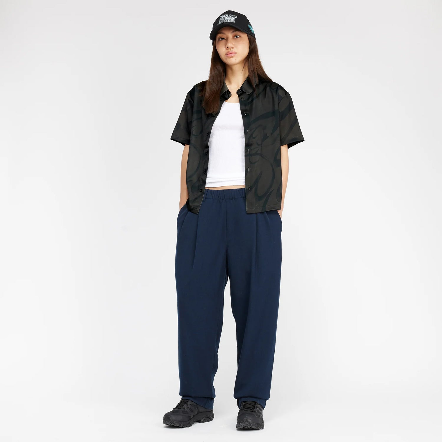 CHILLING SATIN SHIRT / BLACK