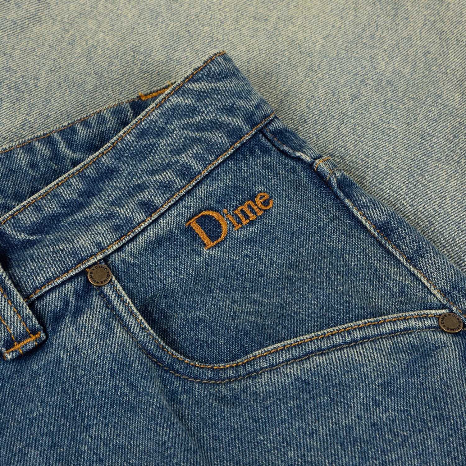 CLASSIC BAGGY DENIM PANTS / DIPPED SANDBLASTED INDIGO