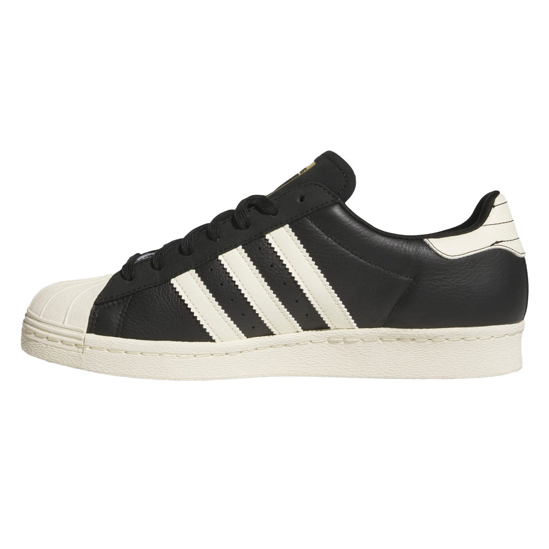 ADIDAS SKATEBOARDING(アディダス スケートボーディング)| SUPERSTAR 80 ADV / CORE BLACK/CREAM WHITE/GOLD METALLIC | スノーボード・スケートボードのTACTICS JAPAN