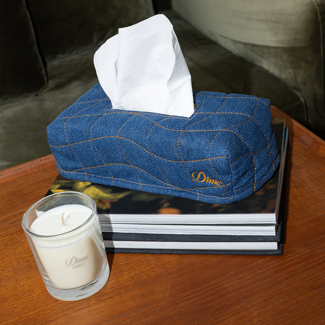 DIME MTL(ダイム モントリオール)| QUILTED TISSUE BOX COVER / INDIGO | スノーボード・スケートボードのTACTICS JAPAN