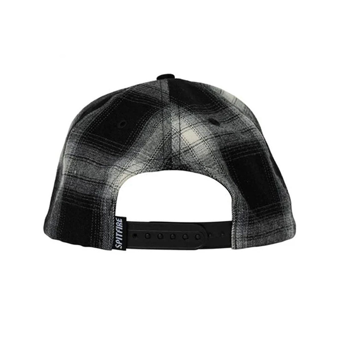 SPITFIRE WHEELS(スピットファイア ウィール)| BIGHEAD FILL SNAPBACK HAT / BLACK/WHITE PLAID | スノーボード・スケートボードのTACTICS JAPAN