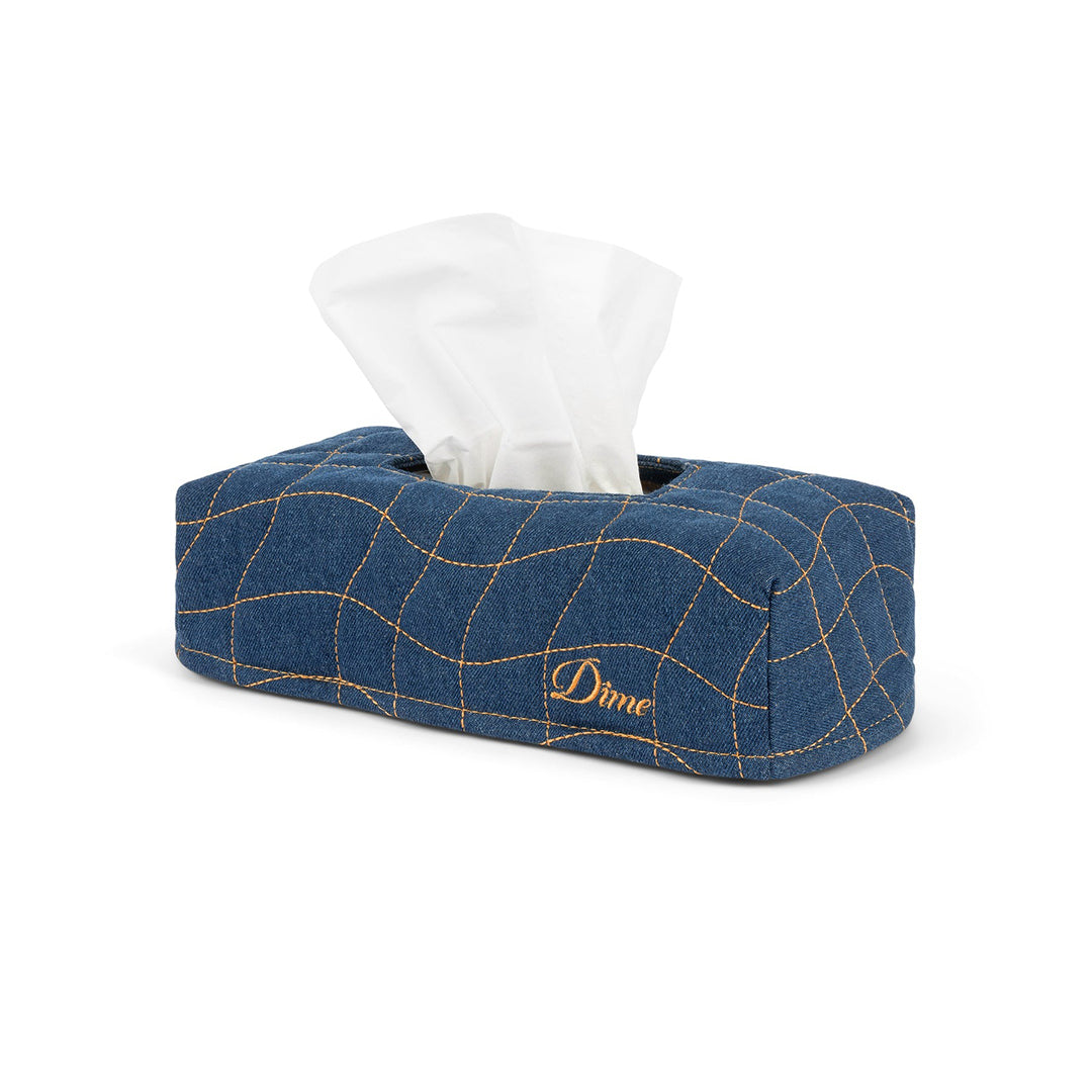 DIME MTL(ダイム モントリオール)| QUILTED TISSUE BOX COVER / INDIGO | スノーボード・スケートボードのTACTICS JAPAN