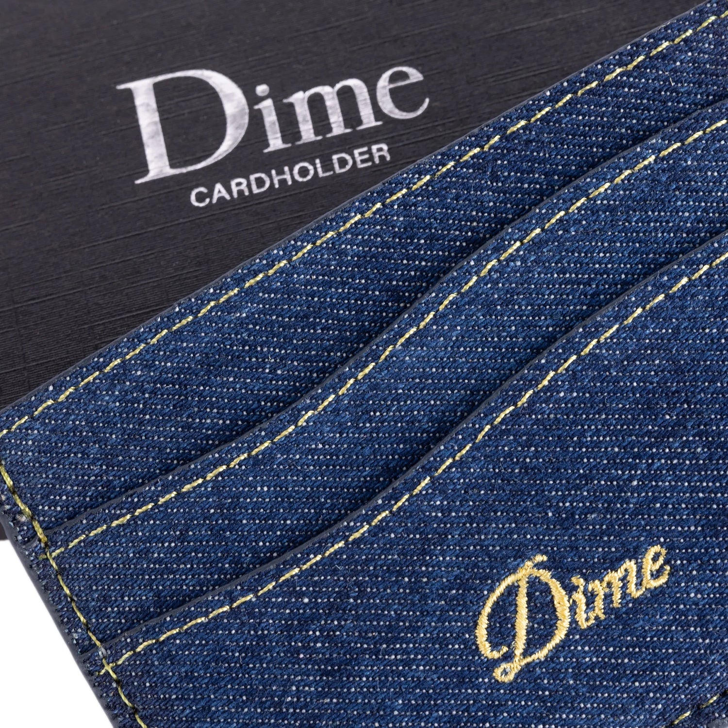 CURSIVE CARDHOLDER / INDIGO