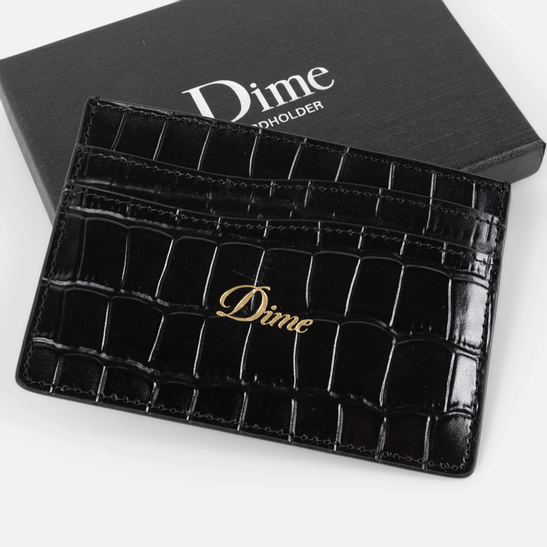 DIME MTL(ダイム モントリオール)| CROC CARD HOLDER / BLACK | スケートボード・スノーボードのTACTICS JAPAN