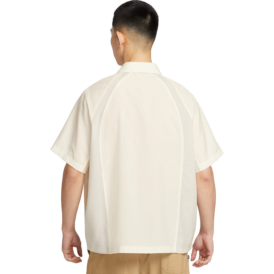 NIKE SB(ナイキ スケートボーディング)| NIKE SB DRI-FIT WOVEN SHORT-SLEEVE BOWLER SHIRT / WHITE | スノーボード・スケートボードのTACTICS JAPAN