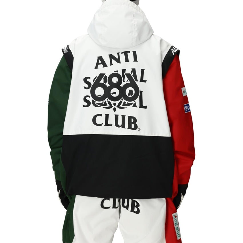 686 (シックス エイト シックス) | ASSC WHITE COLORBLOCK F1 SHELL ANORAK / ASSC WHITE COLORBLOCK | スノーボード・スケートボードのTACTICS JAPAN