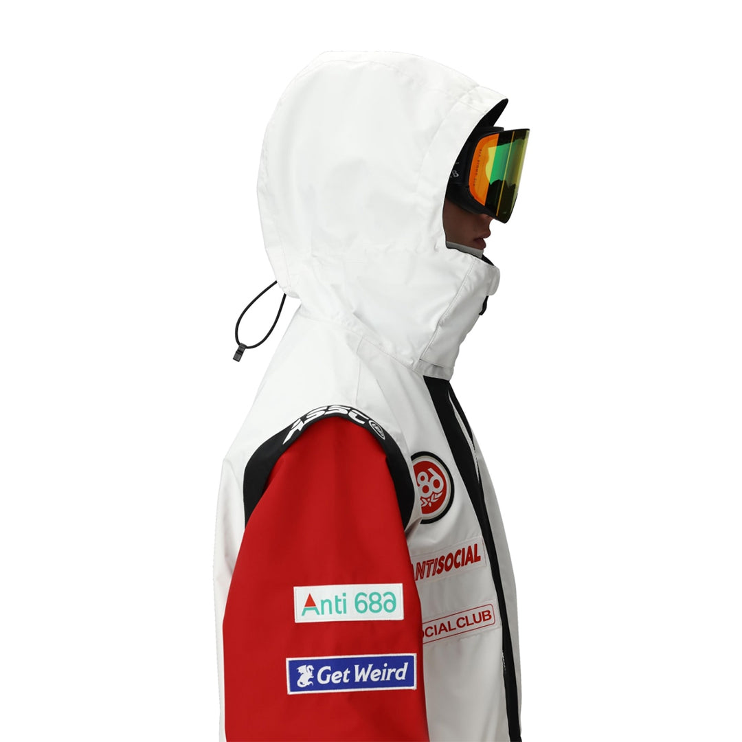 686 (シックス エイト シックス) | ASSC WHITE COLORBLOCK F1 SHELL ANORAK / ASSC WHITE COLORBLOCK | スノーボード・スケートボードのTACTICS JAPAN