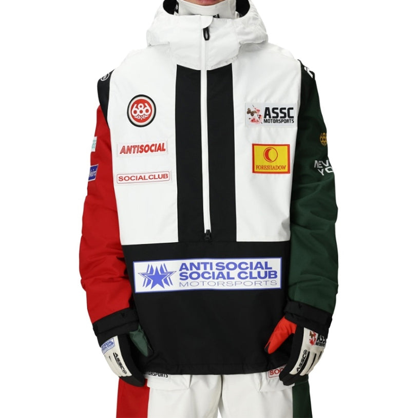 686 (シックス エイト シックス) | ASSC WHITE COLORBLOCK F1 SHELL ANORAK / ASSC WHITE COLORBLOCK | スノーボード・スケートボードのTACTICS JAPAN