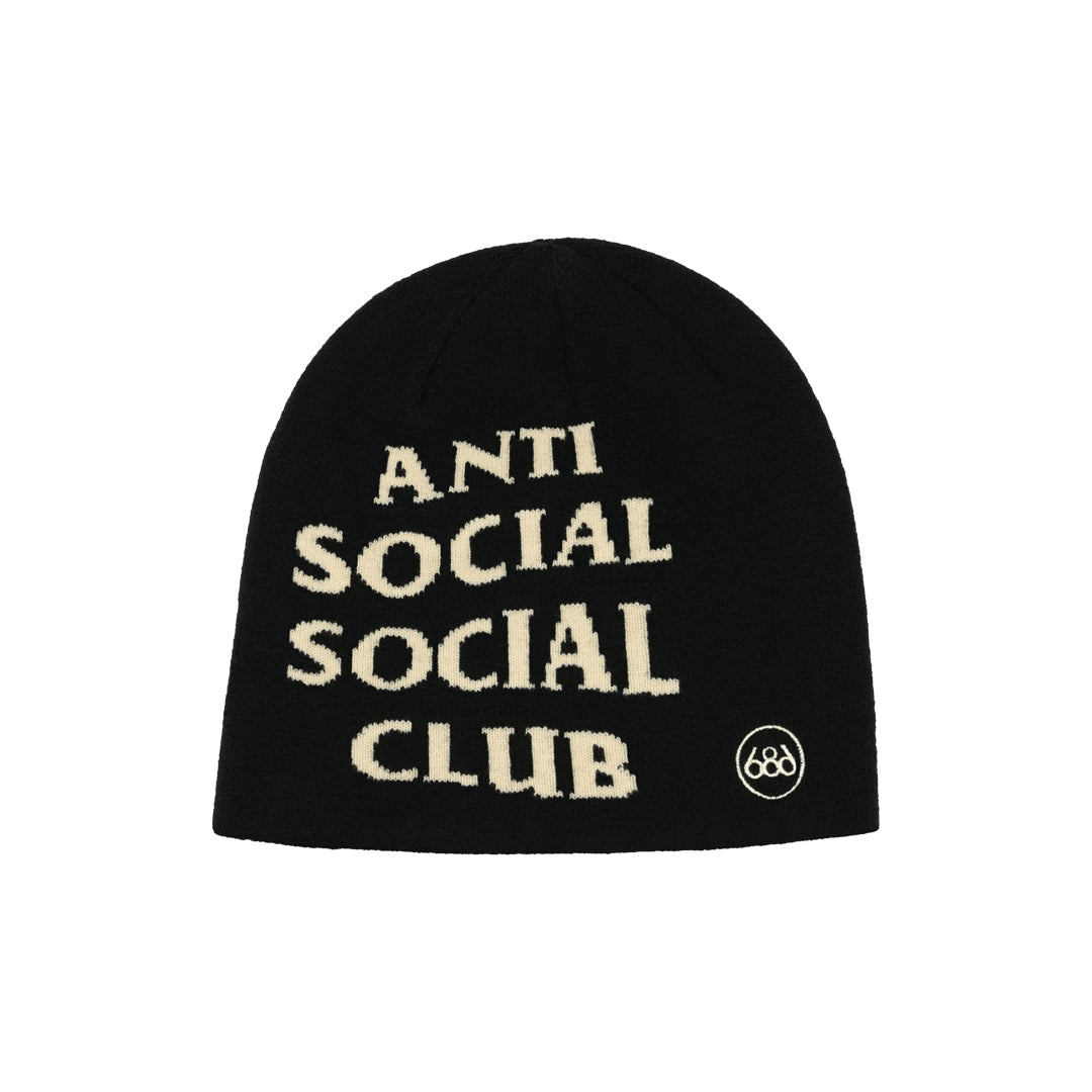686 (シックス エイト シックス) | 686 X ANTI SOCIAL SOCIAL CLUB SKULLY BEANIE / ASSC BLACK | スノーボード・スケートボードのTACTICS JAPAN