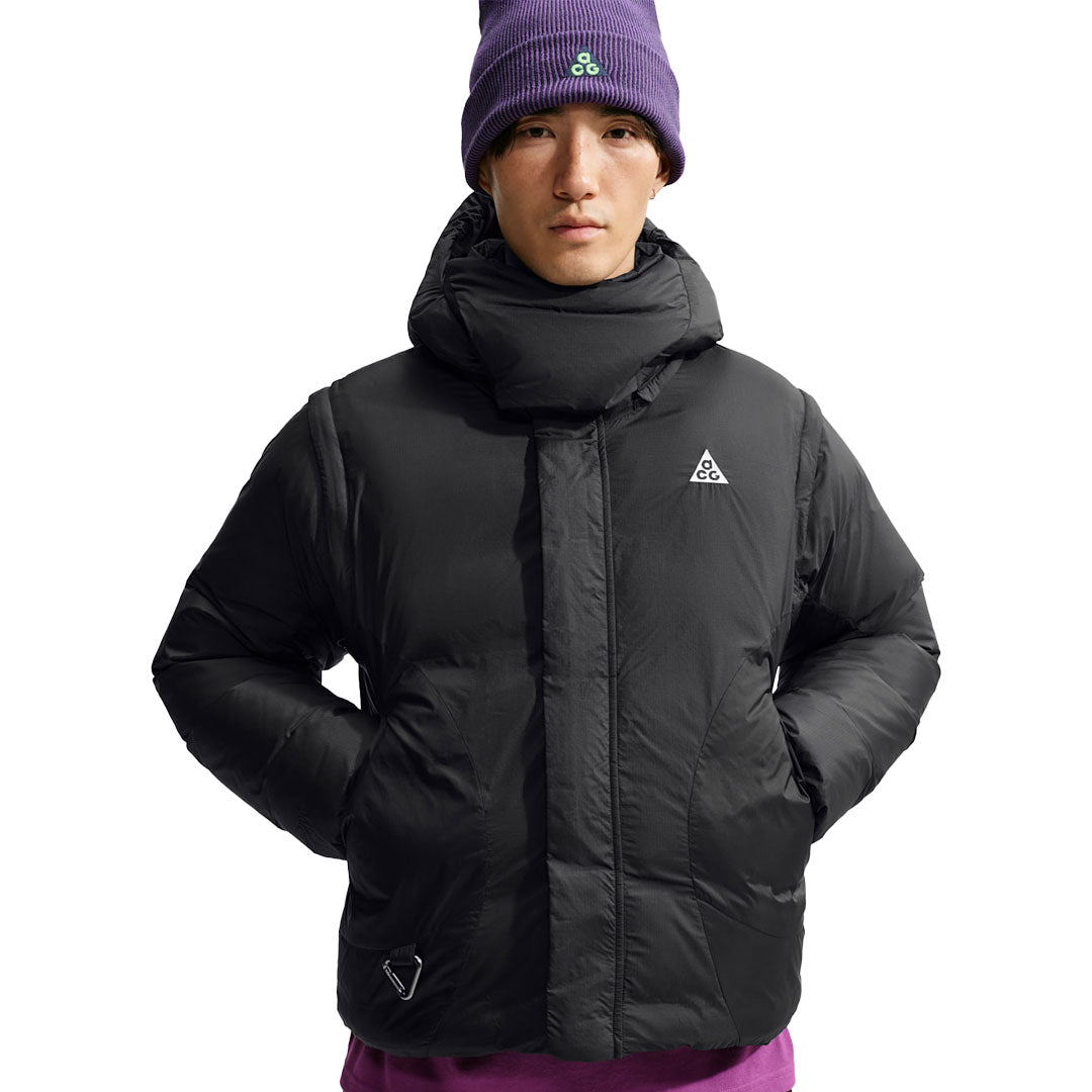 NIKE ACG(ナイキ エーシージー)| NIKE ACG WHISPERING PEAKS THERMA-FIT ADV JACKET / BLACK/SUMMIT WHITE | スノーボード・スケートボードのTACTICS JAPAN