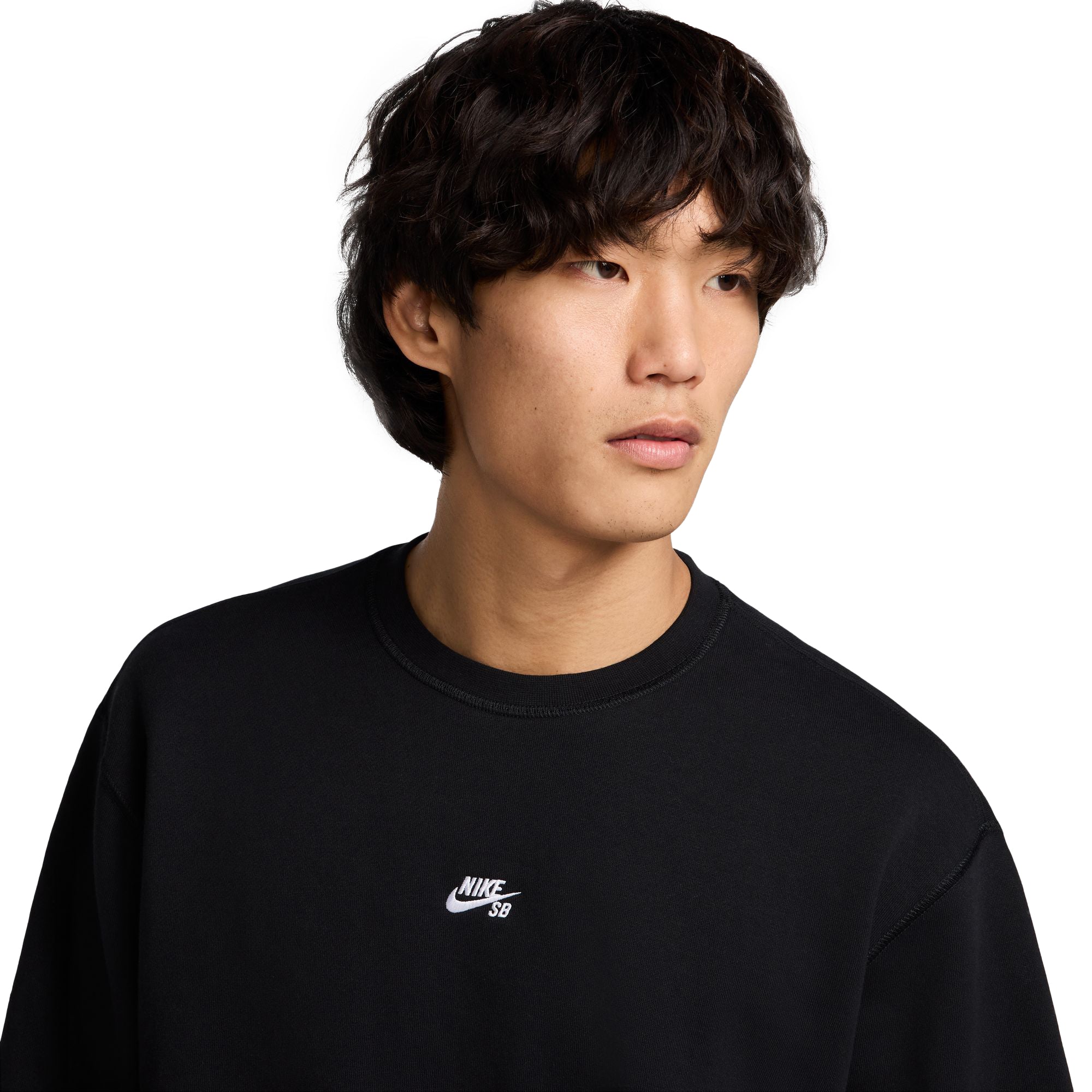 NIKE SB(ナイキ スケートボーディング) | NIKE SB ESSENTIAL LOGO L/S CREW / BLACK/WHITE | スノーボード・スケートボードのTACTICS JAPAN