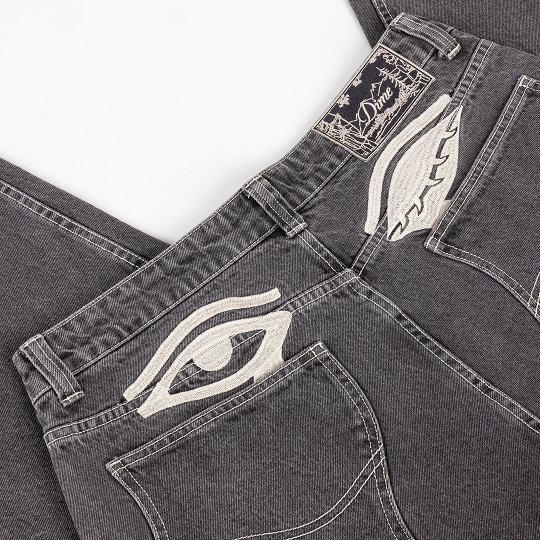 DIME(ダイム)| BAGGY WINK DENIM PANTS / FADED BLACK | スノーボード・スケートボードのTACTICS JAPAN