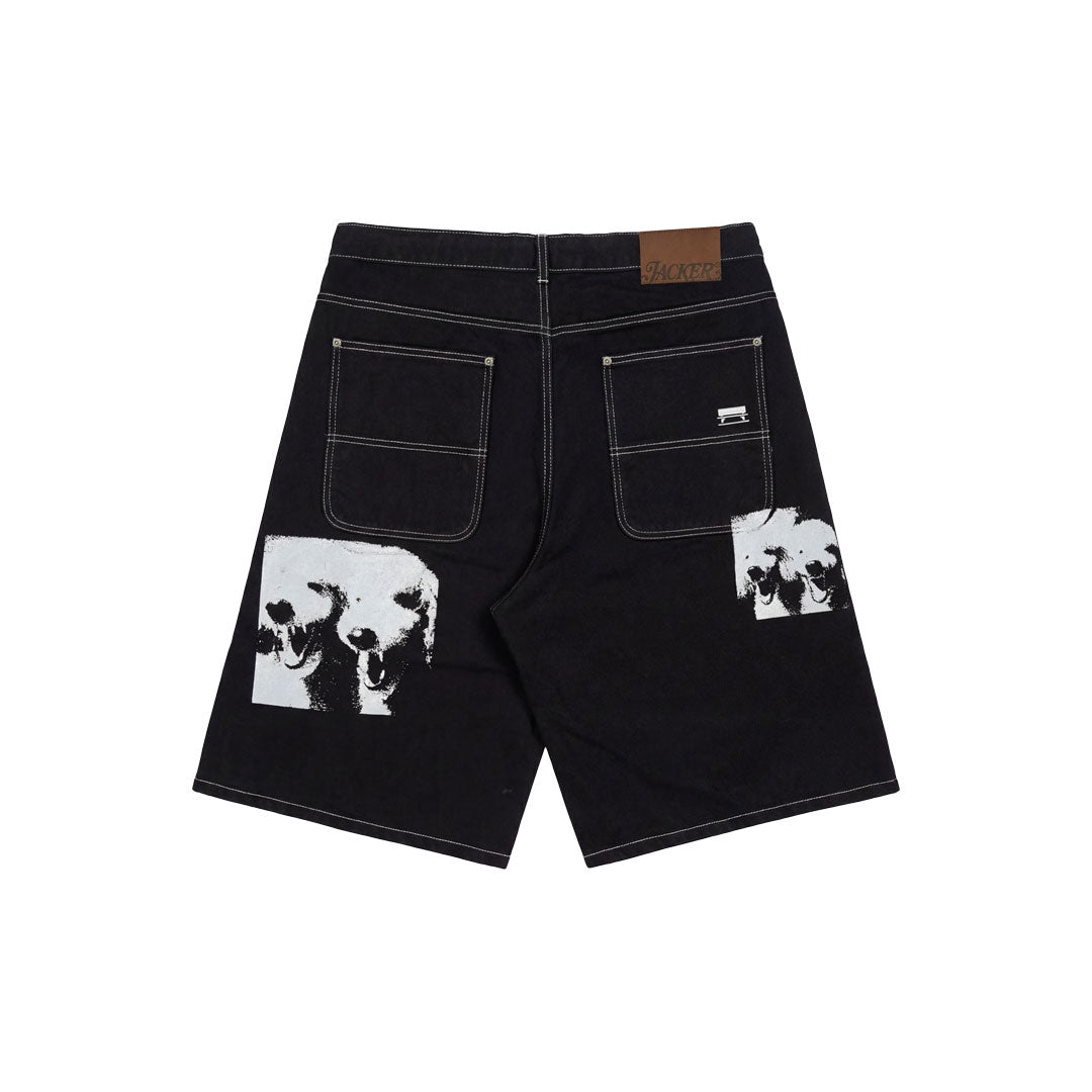 BAGGY SHORT POODLE PALS / BLACK