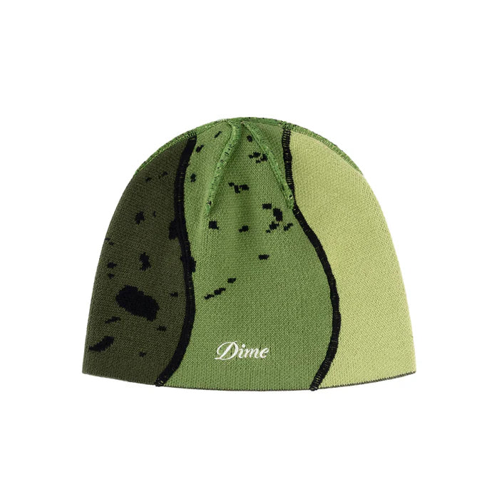 REVERSE STITCH SKULLY BEANIE / GREEN