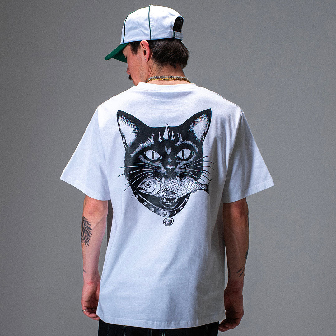 JACKER(ジャッカー)| BLACK SARDINE T-SHIRT / WHITE | スノーボード・スケートボードのTACTICS JAPAN