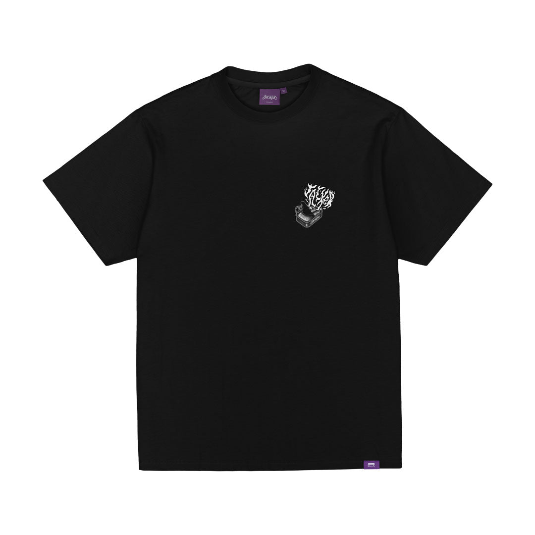 JACKER(ジャッカー)| BLACK SARDINE T-SHIRT / BLACK | スノーボード・スケートボードのTACTICS JAPAN