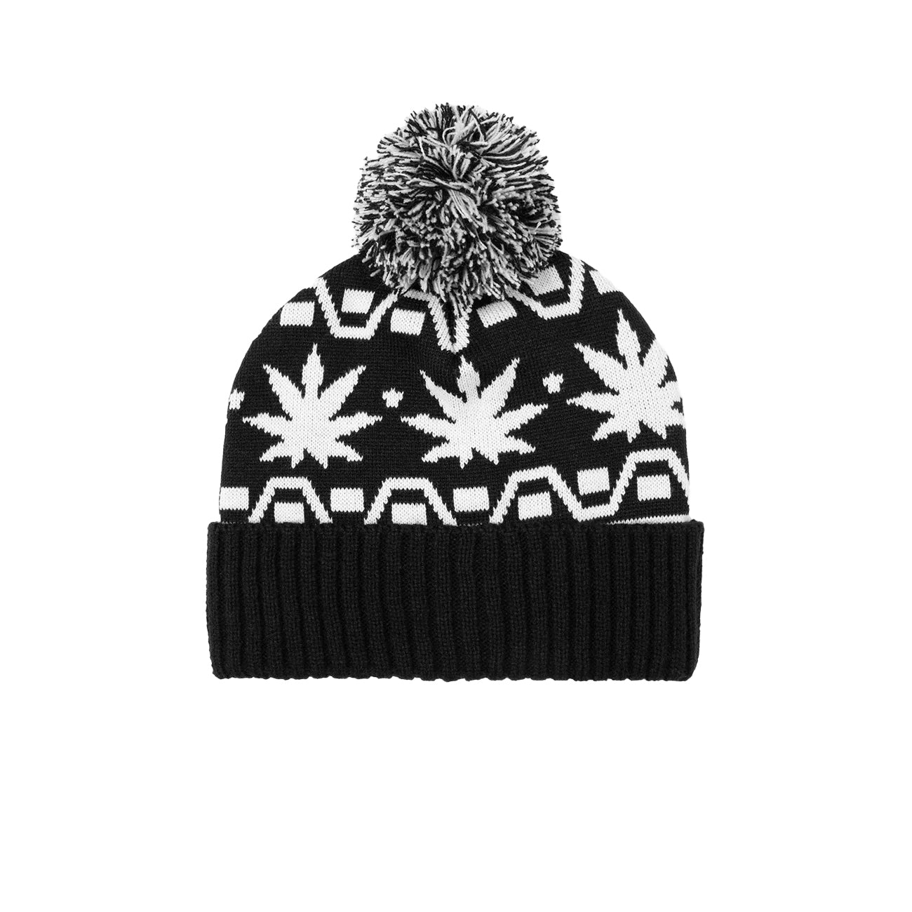 APRES CUFF POM BEANIE / BLACK