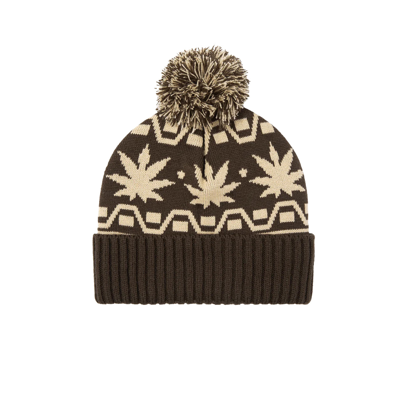 APRES CUFF POM BEANIE / BROWN