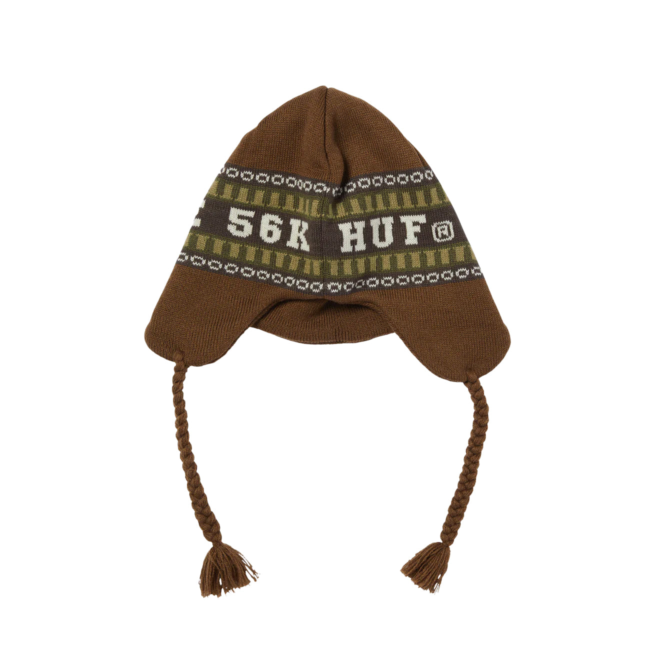 HUF X BRONZE56K FLAP BEANIE / BROWN