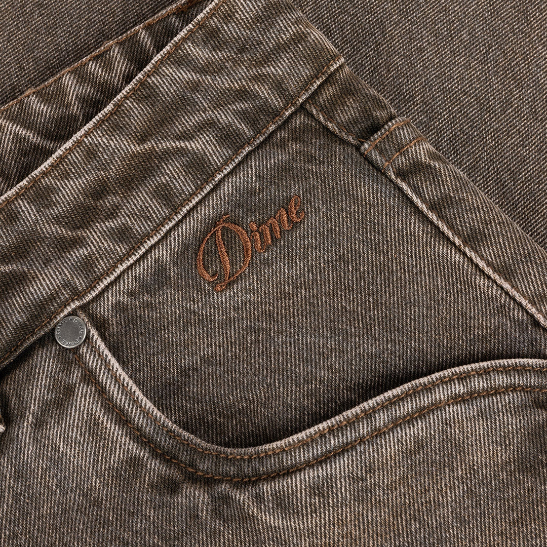 DIME MTL(ダイム モントリオール)| BAGGY DENIM PANTS / SANDBLASTED BROWN | スノーボード・スケートボードのTACTICS JAPAN