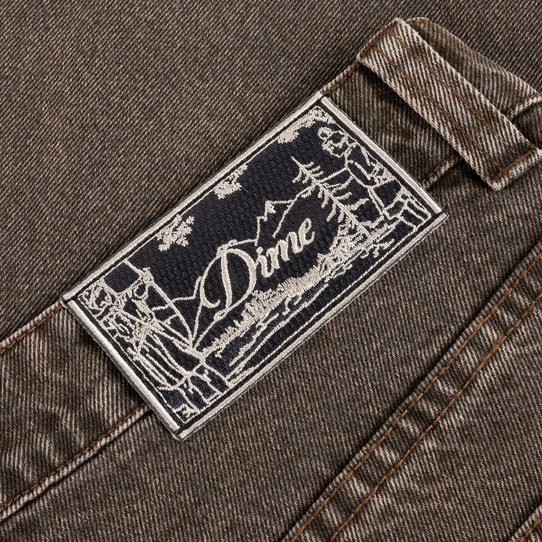 DIME MTL(ダイム モントリオール)| BAGGY DENIM PANTS / SANDBLASTED BROWN | スノーボード・スケートボードのTACTICS JAPAN