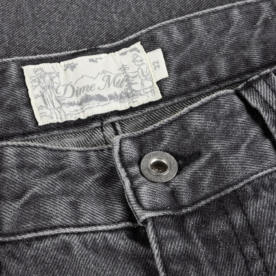DIME MTL(ダイム モントリオール)| STRAIGHT DENIM PANTS / FADED BLACK | スノーボード・スケートボードのTACTICS JAPAN