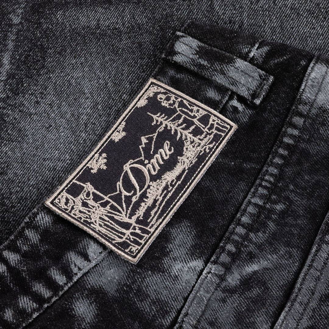 DIME(ダイム)| BAGGY DENIM PANTS / BLACK WHITEPRINT | スノーボード・スケートボードのTACTICS JAPAN