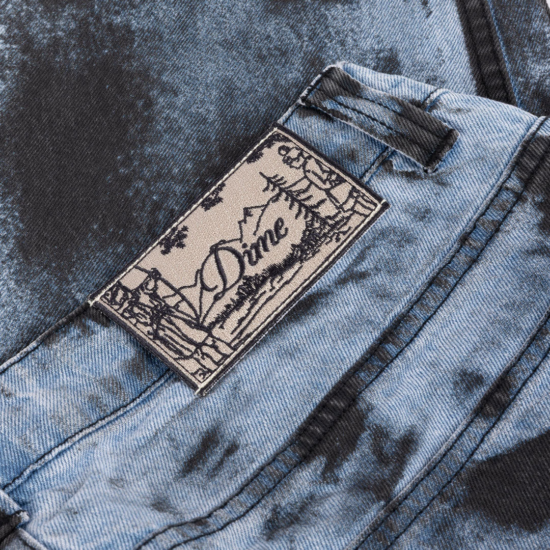 DIME(ダイム)| RELAXED DENIM PANTS / LIGHT BLUE BLACK PAINT | スノーボード・スケートボードのTACTICS JAPAN