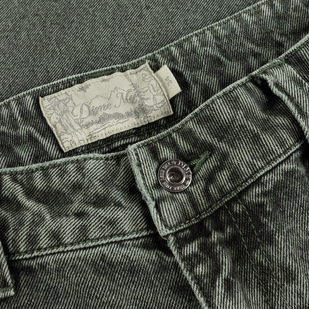 DIME MTL(ダイム モントリオール)| BAGGY DENIM PANTS / OVERDYED GREEN | スケートボード・スノーボードのTACTICS JAPAN