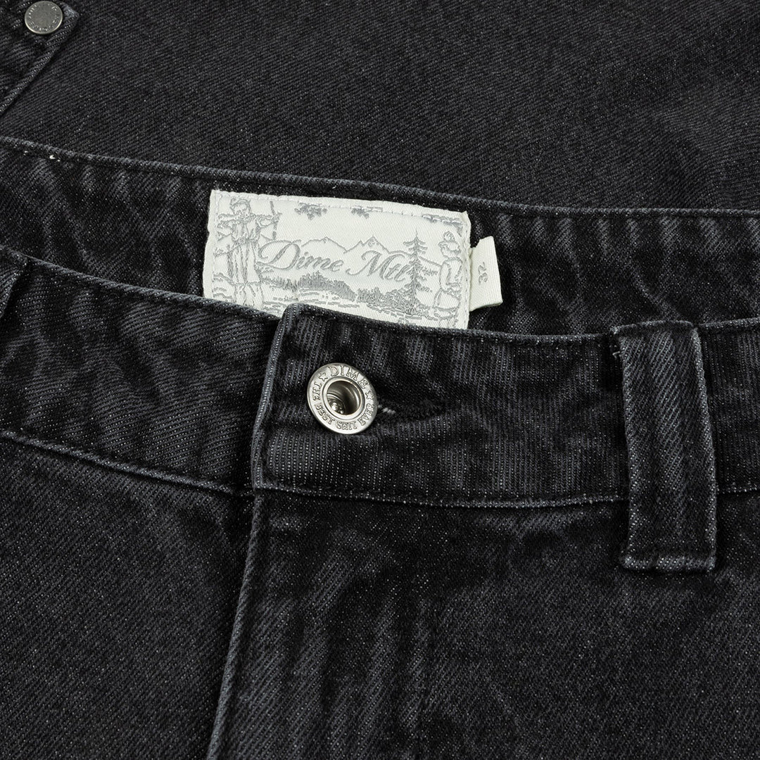 DIME MTL(ダイム モントリオール)| CLASSIC BAGGY DENIM PANTS / SANDBLASTED BLACK | スノーボード・スケートボードのTACTICS JAPAN