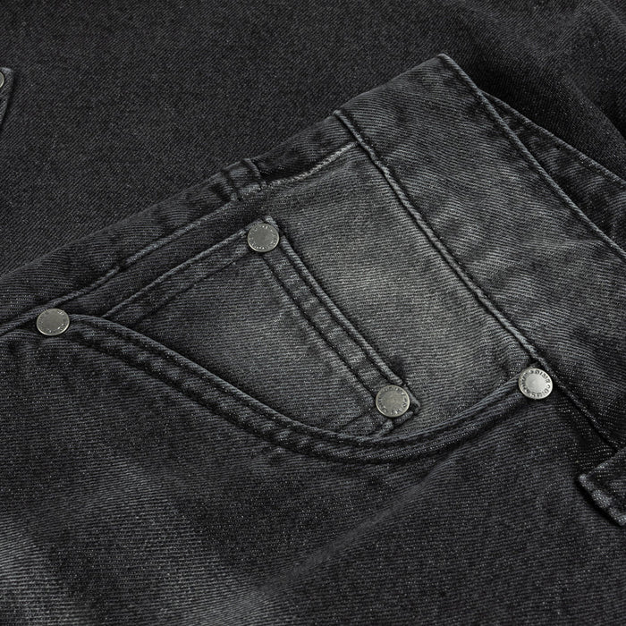 DIME MTL(ダイム モントリオール)| CLASSIC BAGGY DENIM PANTS / SANDBLASTED BLACK | スノーボード・スケートボードのTACTICS JAPAN