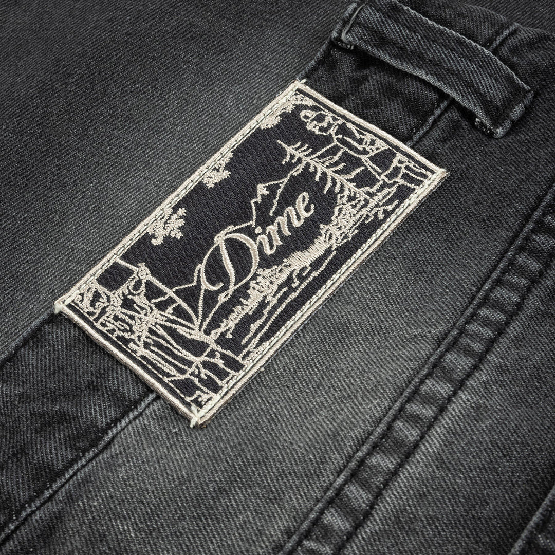 DIME MTL(ダイム モントリオール)| CLASSIC BAGGY DENIM PANTS / SANDBLASTED BLACK | スノーボード・スケートボードのTACTICS JAPAN