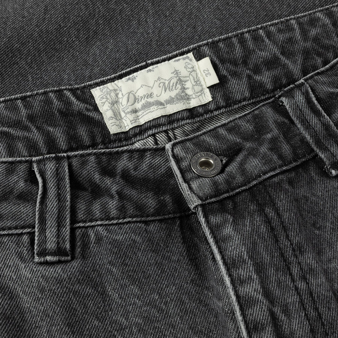 DIME MTL(ダイム モントリオール)| CLASSIC BAGGY DENIM PANTS / SANDBLASTED BLACK | スノーボード・スケートボードのTACTICS JAPAN