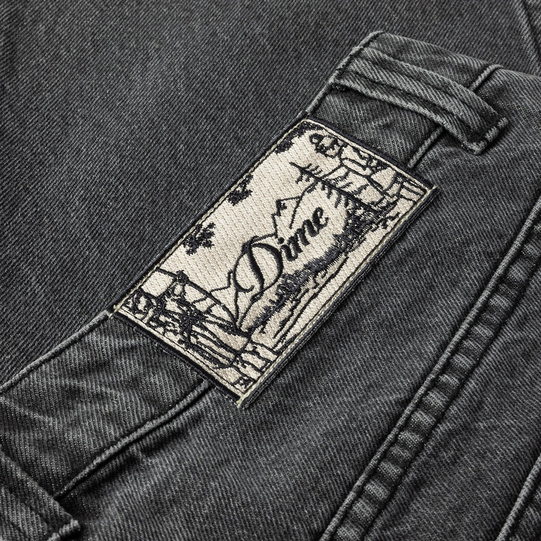 DIME MTL(ダイム モントリオール)| CLASSIC BAGGY DENIM PANTS / SANDBLASTED BLACK | スノーボード・スケートボードのTACTICS JAPAN